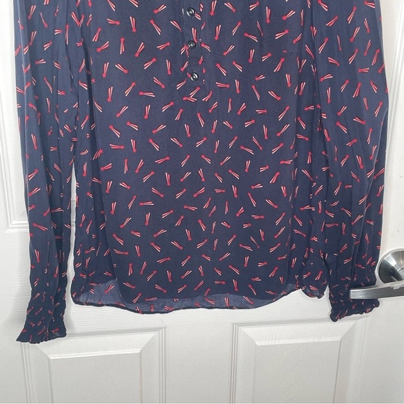 Boden Kara Navy Shooting Stars Novelty Print Top Patriotic Festive 4th of July 2 - Picture 7 of 12